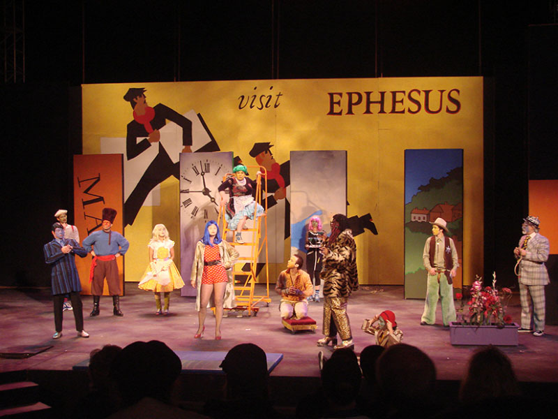 A scene from The Comedy of Errors at the 2008 Carmel Shakespeare Festival, featuring Daveed Diggs