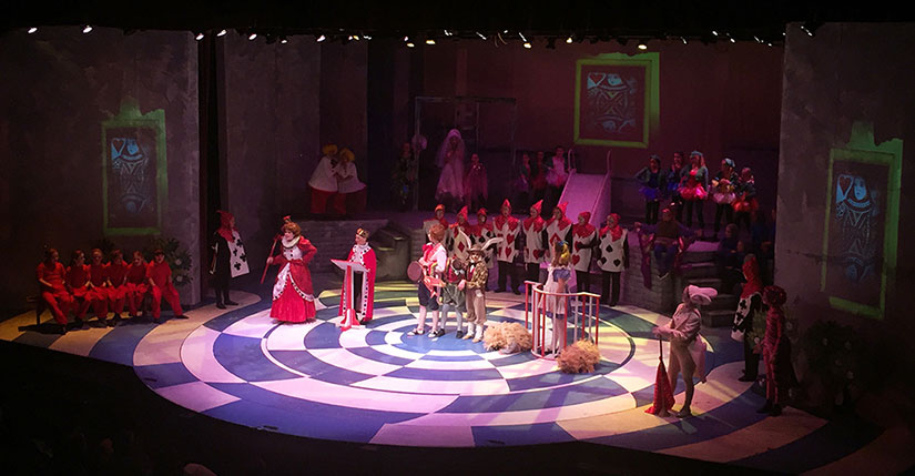 SoDAonStage production of Alice in Wonderland Jr. on the Golden Bough stage