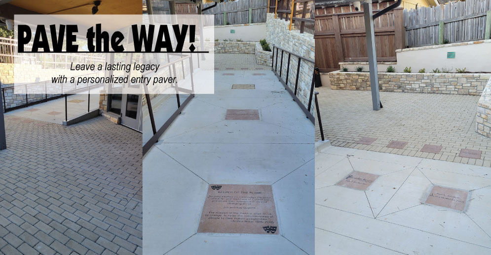 Engraved pavers in front of the Golden Bough Playhouse