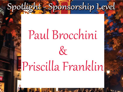 Paul Brocchini & Priscilla Franklin, 2026 Autumn on Broadway sponsor